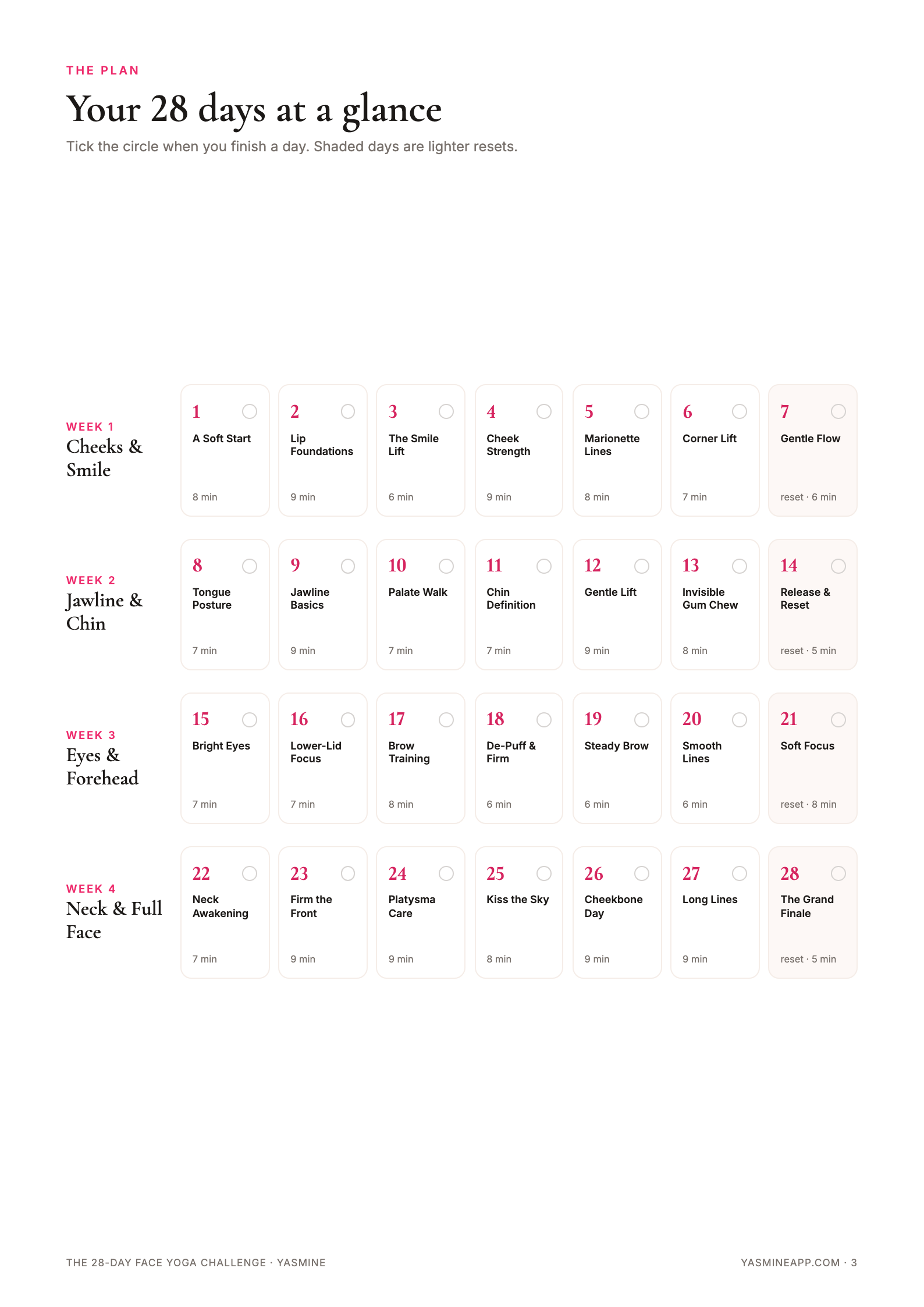 A tick-off tracker for all 28 days
