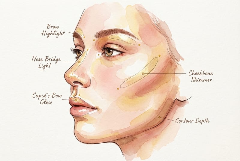 Sculpted Contour and Luminous Highlight