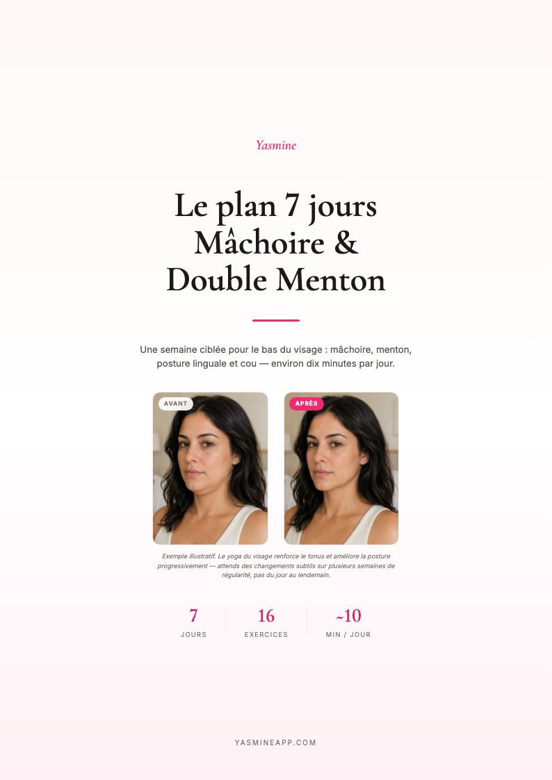 Plan de 7 Jours Mâchoire et Double Menton
