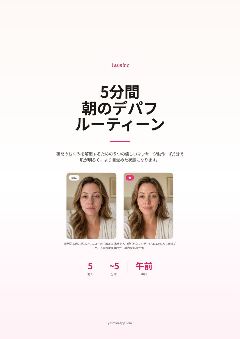 5分間朝のむくみ取りルーティン