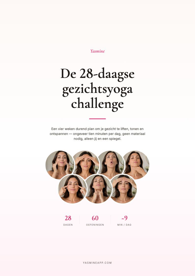 Ontvang de 28-dagen gezichtsyoga-challenge