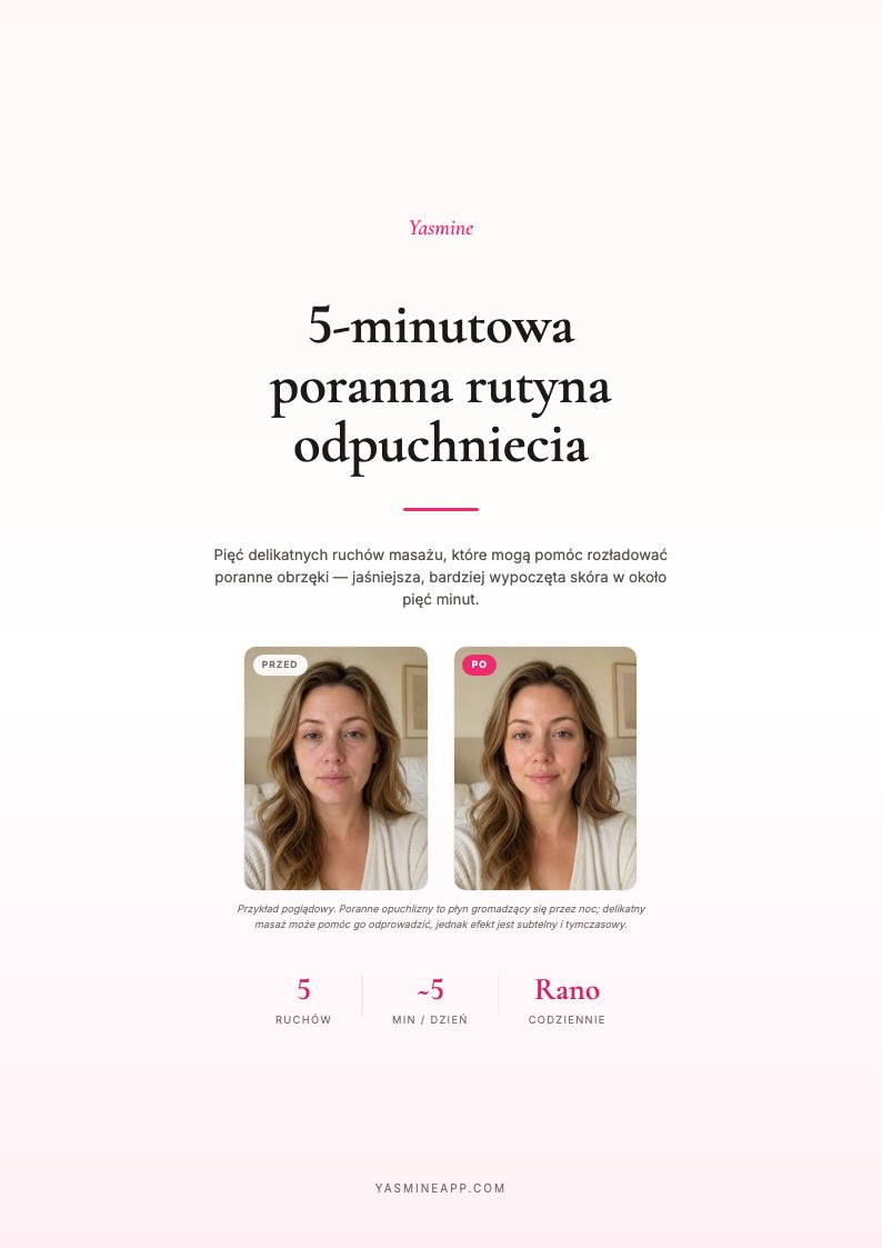 5-minutowa poranna rutyna redukująca opuchliznę