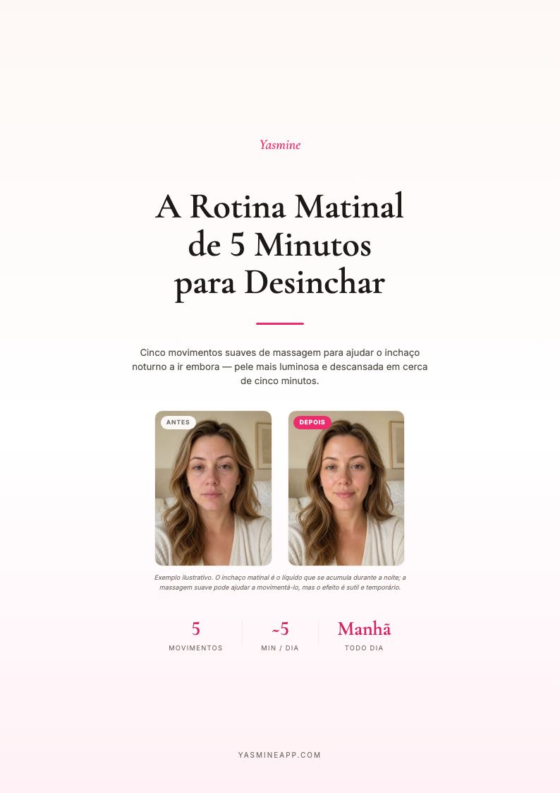 Rotina Matinal de 5 Minutos para Desinchar