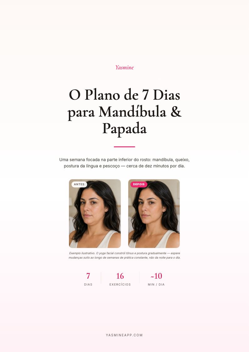 Plano de 7 Dias para o Contorno do Maxilar e a Papada