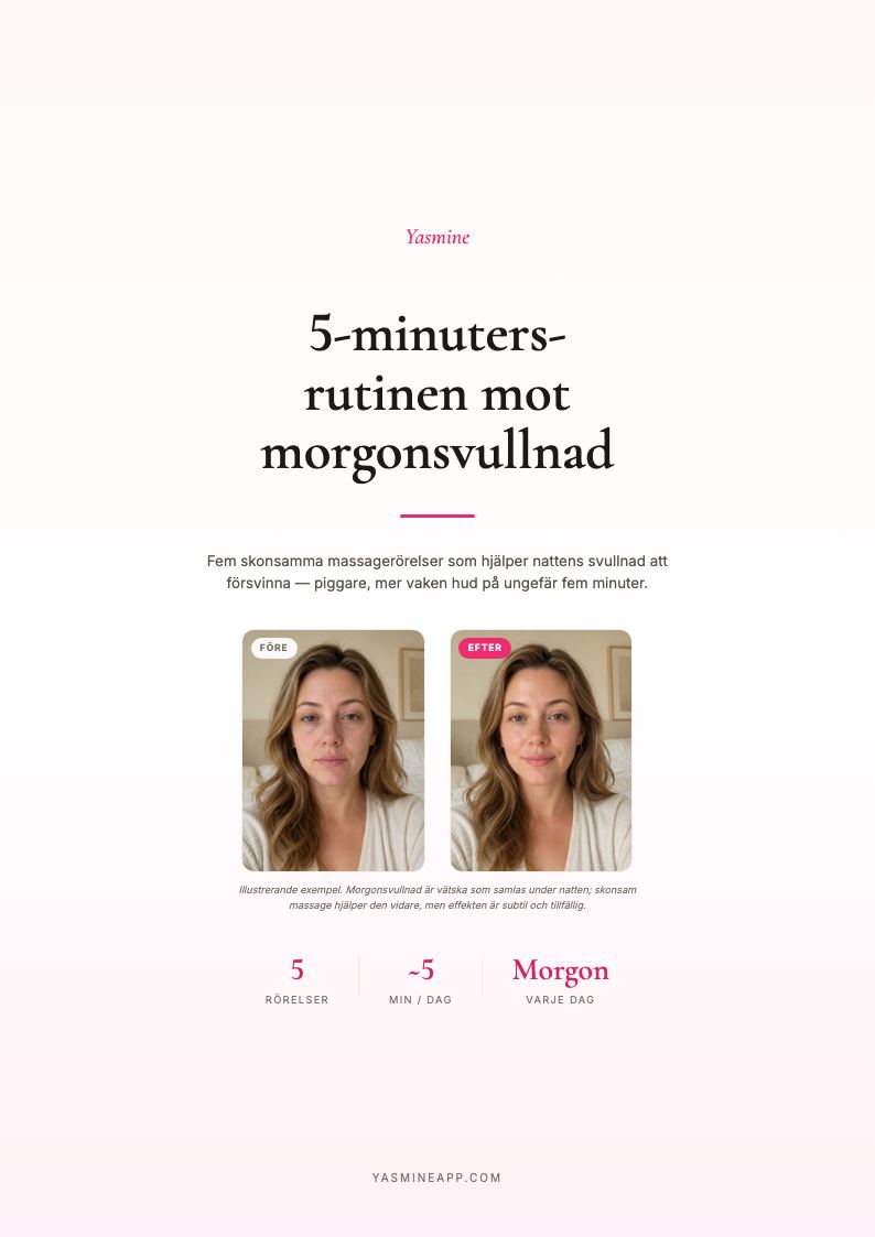 5-minuters morgonrutin mot svullnad