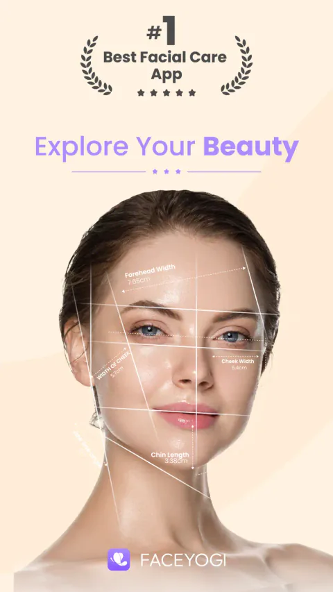 FaceYogi App Store preview, screen 1 of 8
